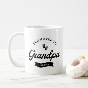 Caneca De Café Promovido a GrandPa de Lançamento de Gravidez