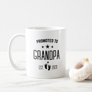 Caneca De Café Promovido a GrandPa de Lançamento de Gravidez
