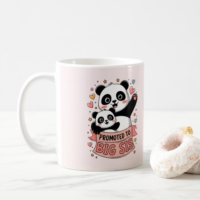 Caneca De Café Promovido à Irmã Grande (Com Donut)