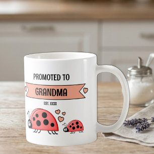 Caneca De Café Promovido a joaninhas avó pêssego