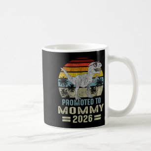 Caneca De Café Promovido À Mamãe 2026 T Rex Dinosaur Family Match