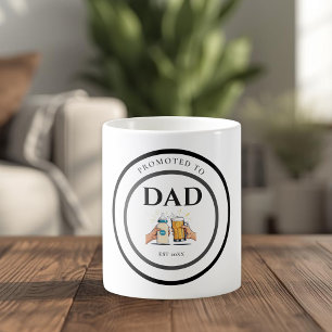 Caneca De Café Promovido a Papai Est 2026 Presente Divertido