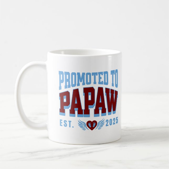 Caneca De Café Promovido A Papaw Est. Anúncio de gravidez 2025 (Esquerda)