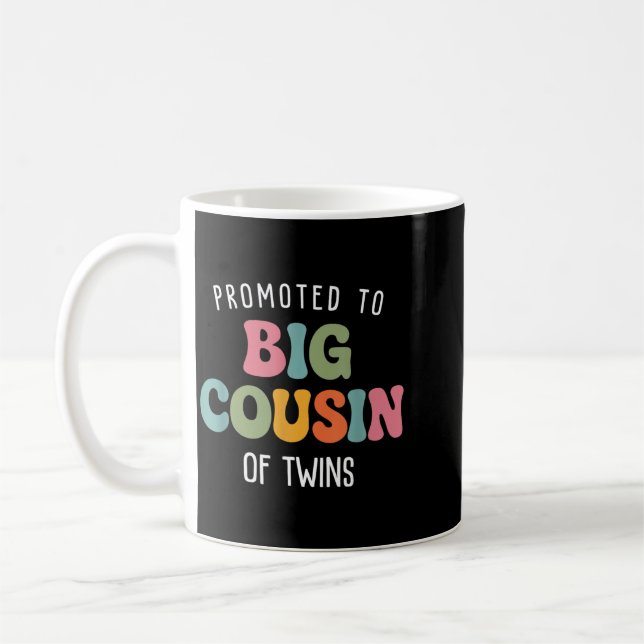 Caneca De Café Promovido a Primo Mais Velho de Gêmeos Bebê Gravid (Esquerda)