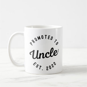 Caneca De Café Promovido a Tio Est. 2022 Novo Tio