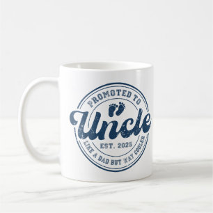 Caneca De Café Promovido a Tio Est 2025 Novo Tio Est 2025