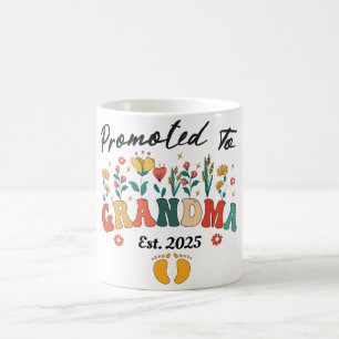 Caneca De Café Promovido à vovó est. 2024 Avós BebêMug