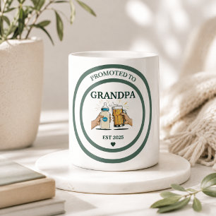 Caneca De Café Promovido a Vovô Est. 2025