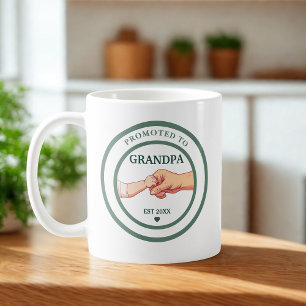 Caneca De Café Promovido a Vovô Est. 20XX