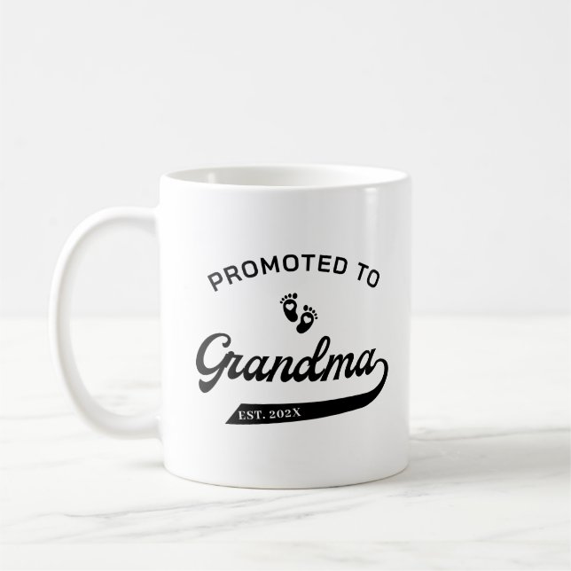 Caneca De Café Promovido à vovó grávida, Mug (Esquerda)