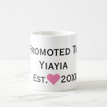 Promovido a Yiayia Black & Pink Mug