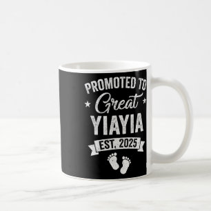 Caneca De Café Promovido Ao Excelente Yiayia Est 2025 Anunciante