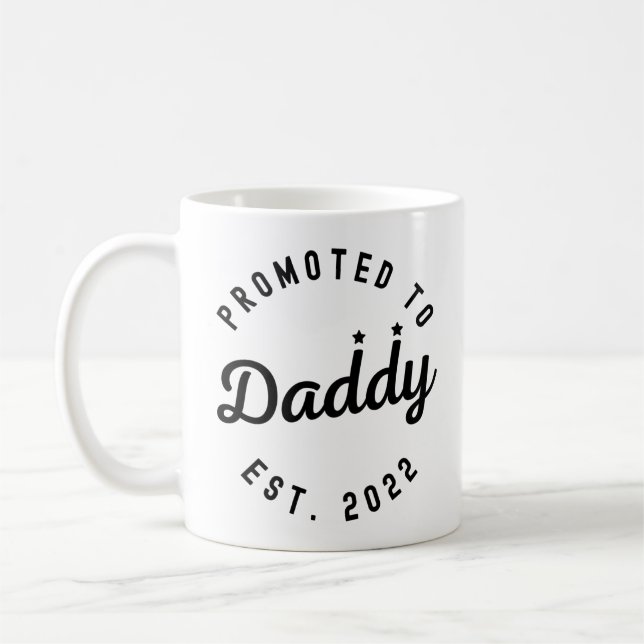 Caneca De Café Promovido ao Pai Est. novo papai 2022 (Esquerda)