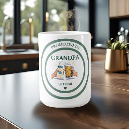Caneca De Café Promovido ao vovô Est. 2025