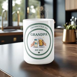 Caneca De Café Promovido ao vovô Est. 2025