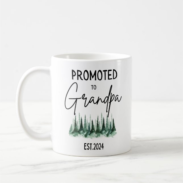 Caneca De Café Promovido Ao Vovô Mug 2024, Avô Mug Est 2024 (Esquerda)