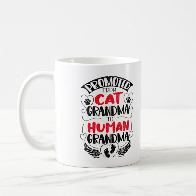 Caneca De Café Promovido da vovó Cat para a vovó humana (Esquerda)