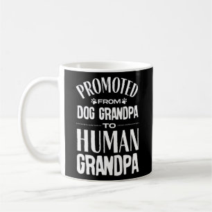 Caneca De Café Promovido do avô do cão para o vovô humano