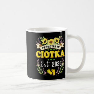 Caneca De Café Promovido para Revelação de Girassol de Tia Ciotka