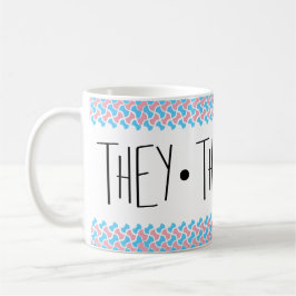 Caneca De Café Pronomes Eles/Deles/Dela