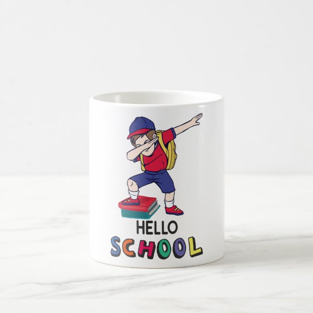Caneca De Café Pronto para a escola online (Centro)