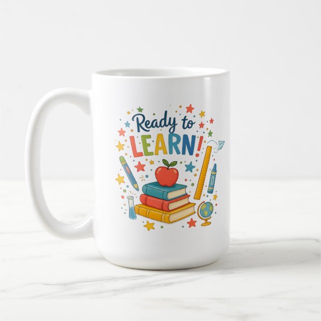 Caneca De Café Pronto para Aprender (Esquerda)