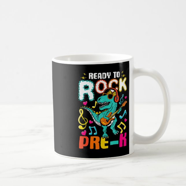 Caneca De Café Pronto Para Arrastar Dinossauro Pré-K De Volta Par (Direita)