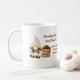 Caneca De Café Pronto para café com Gnome e Saco de Feijão