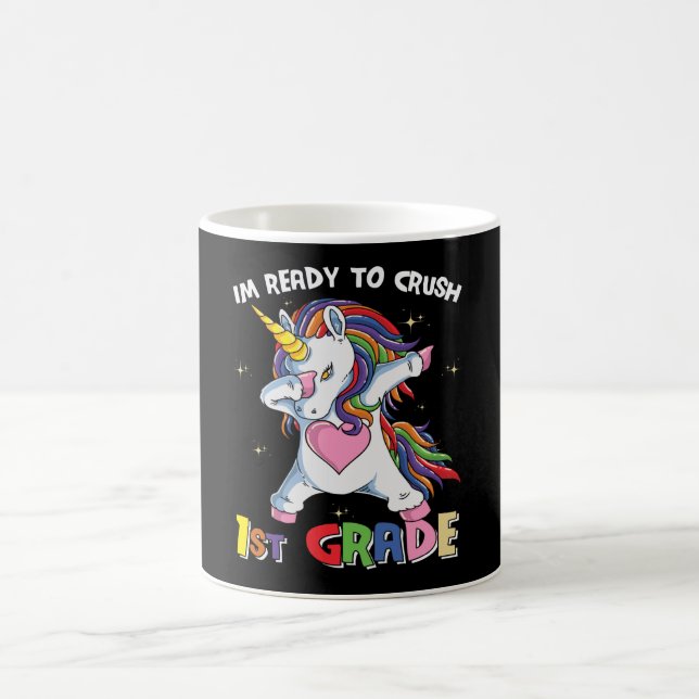 Caneca De Café Pronto para Detonar no 1º Ano Unicórnio Fofo para  (Centro)