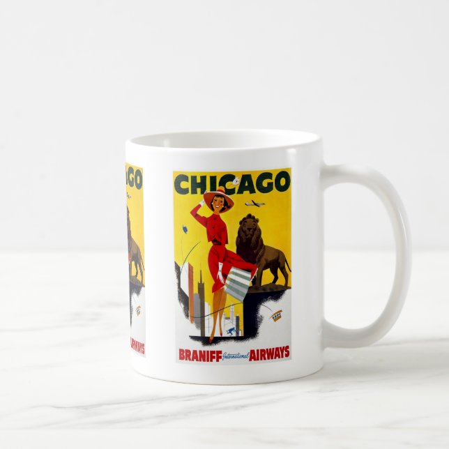 Caneca De Café Propaganda de Chicago do vintage (Direita)