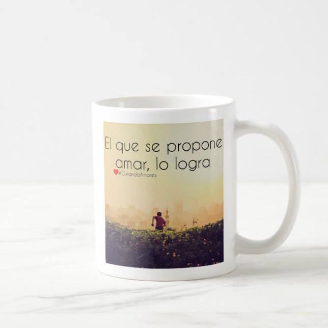 Caneca De Café Propone amar, logra do SE do que do EL do lo (Direita)