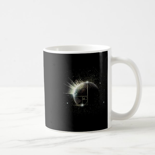 Caneca De Café Proporção Áurea Fibonacci Professor de Matemática  (Direita)