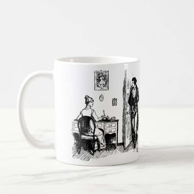 Caneca De Café Proposal - Pride and Prejudice - Jane Austen (Esquerda)
