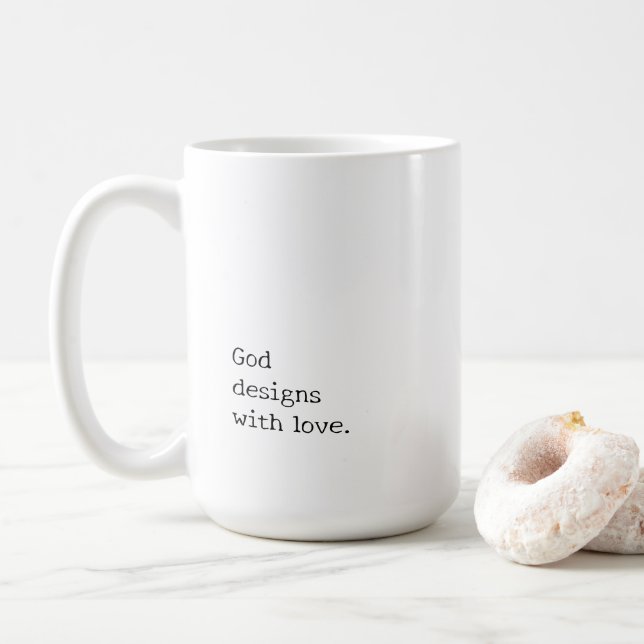 Caneca De Café Propósito Beleza Fé Espaço de Trabalho Presente Cr (Com Donut)