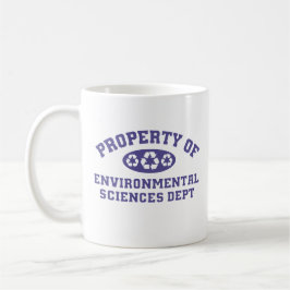 Caneca De Café Propriedade Das Ciências Ambientais (Roxo)