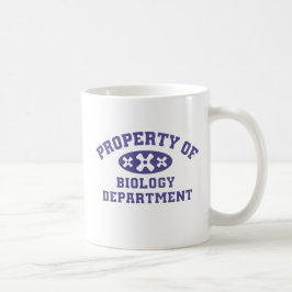 Caneca De Café Propriedade Do Departamento De Biologia (Púrpura)
