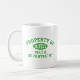 Caneca De Café Propriedade Do Departamento De Matemática (verde)