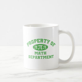 Caneca De Café Propriedade Do Departamento De Matemática (verde)