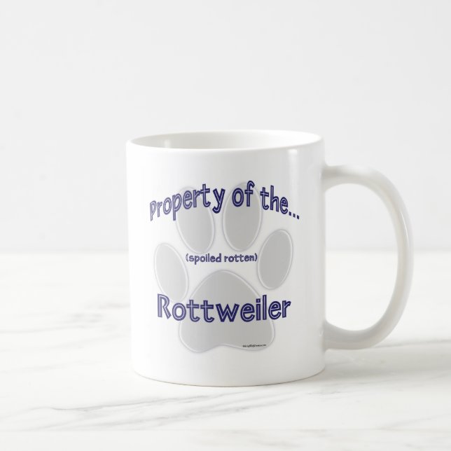 Caneca De Café Propriedade Rottweiler (Direita)