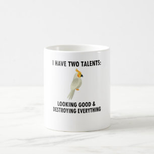 Caneca De Café Proprietário da Cockatiel Oferece Pássaro Cockat