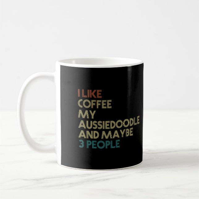 Caneca De Café Proprietário de Cachorros Aussiedoodle Foffee Love (Esquerda)