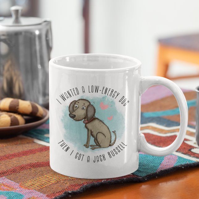 Caneca De Café Proprietário do Jack Russell, mãe, pai, amante (Personalized Jack Russell owner, mom, dad, lover Coffee Mug)