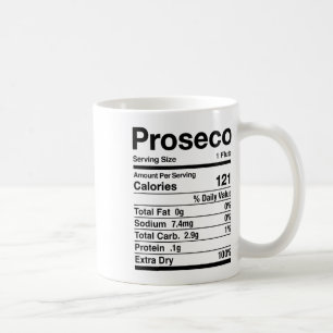 Caneca De Café Proseco Nutrição Fatos Ação de Graças Correspondên