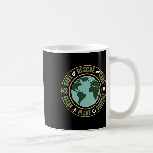 Caneca De Café Proteção Ambiental, Conservação da Natureza, Oce (Direita)