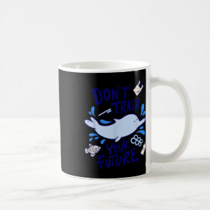 Caneca De Café Proteção Ambiental Dolphin Seas Mudança Climática