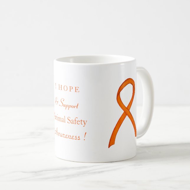 Caneca De Café Proteção dos animais (Frente Esquerda)