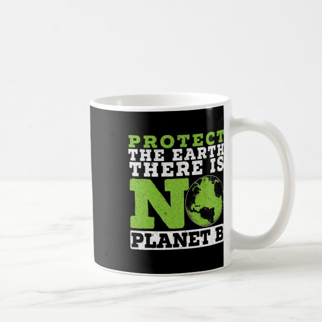Caneca De Café Proteger A Terra Não Há Ambiente Do Planeta B (Direita)