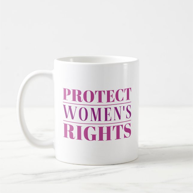 Caneca De Café Proteger os direitos das mulheres (Esquerda)