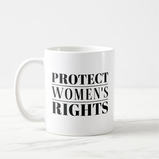 Caneca De Café Proteger os direitos das mulheres (Esquerda)