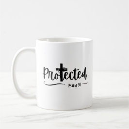 Caneca De Café Protegido - Bíblia Psalm 91 Verse Scripture Mug